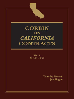 cover image of Corbin on California Contracts